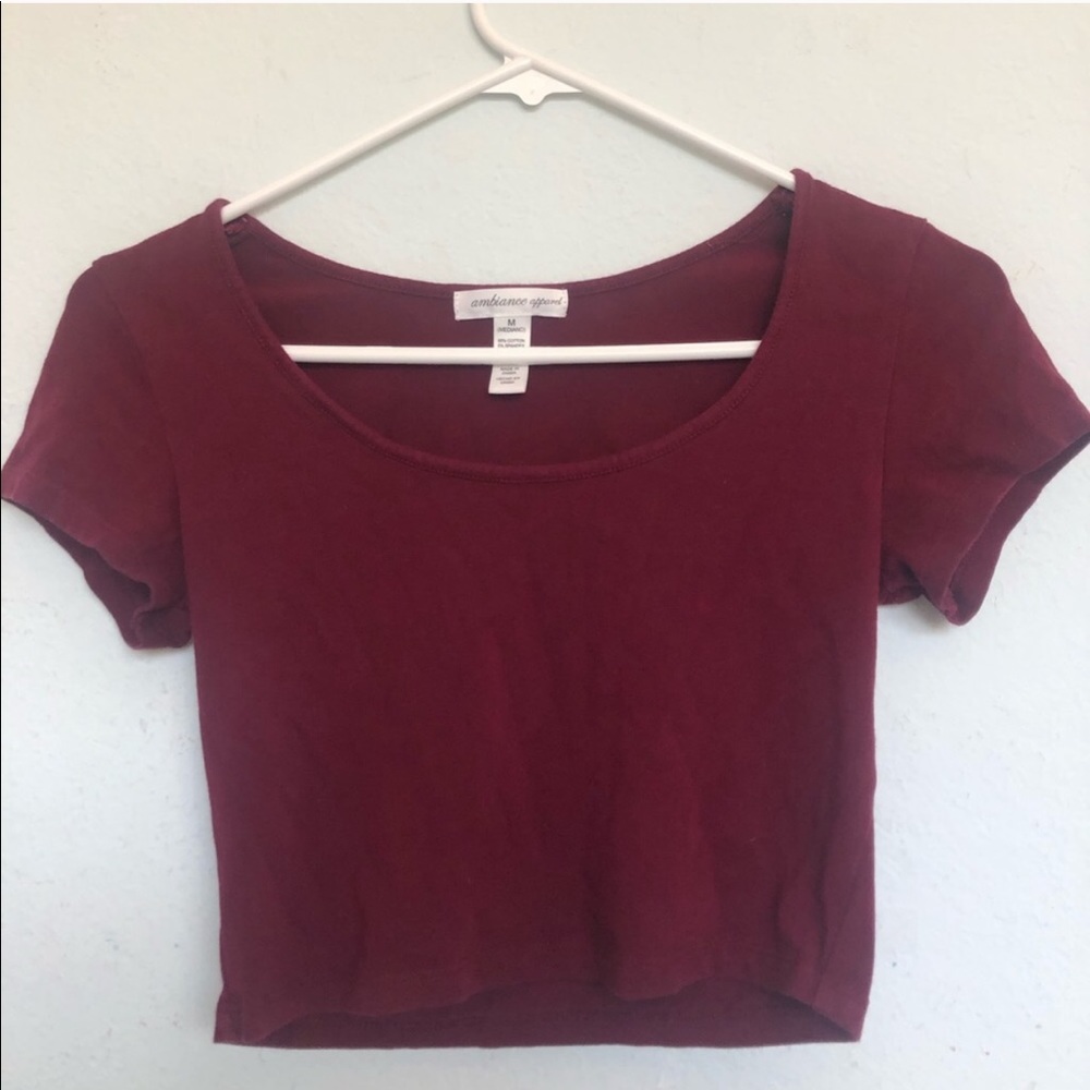 Maroon Crop Top